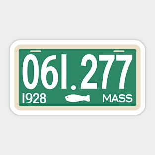 Vintage Mass Plate Sticker